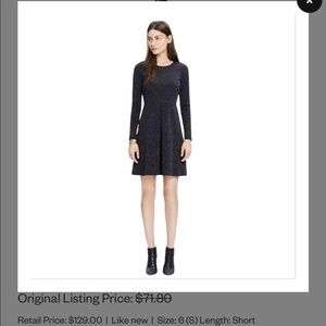 Madewell Charcoal Gia Marled Concept Work/Office Dress